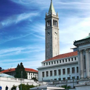 a photo of the Campanile and Doe Library